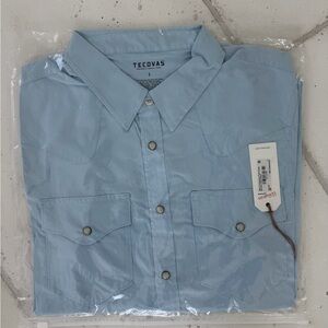 Tecovas Easywear Pearl Snap Blue Sky